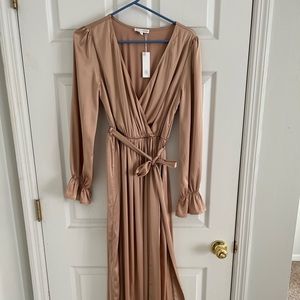 Champagne maxi dress NWT